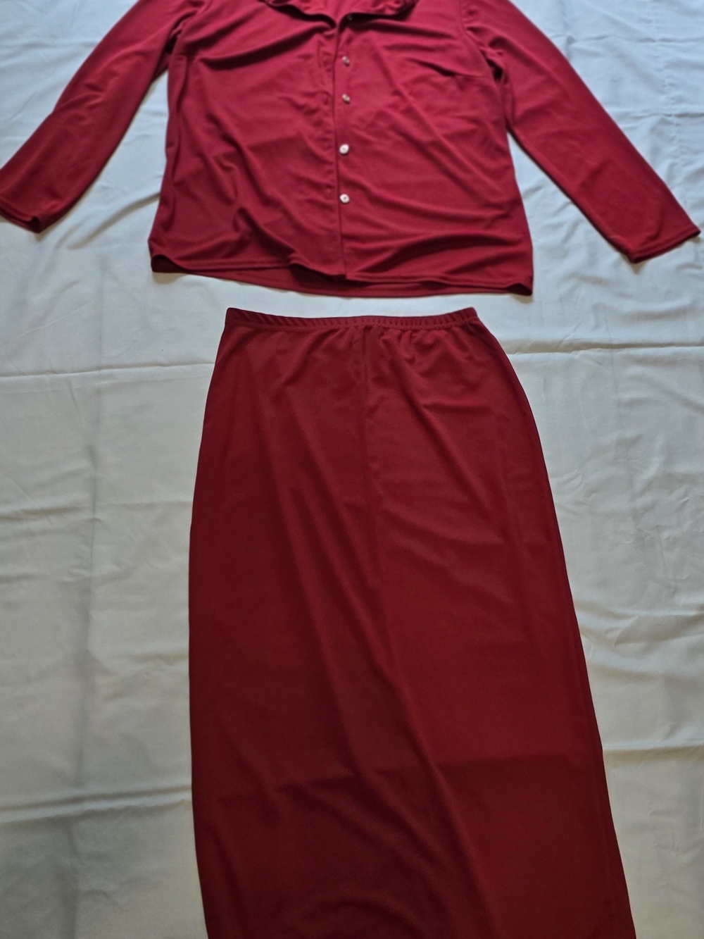 Katherine's Collection Red Two-Piece Skirt Set